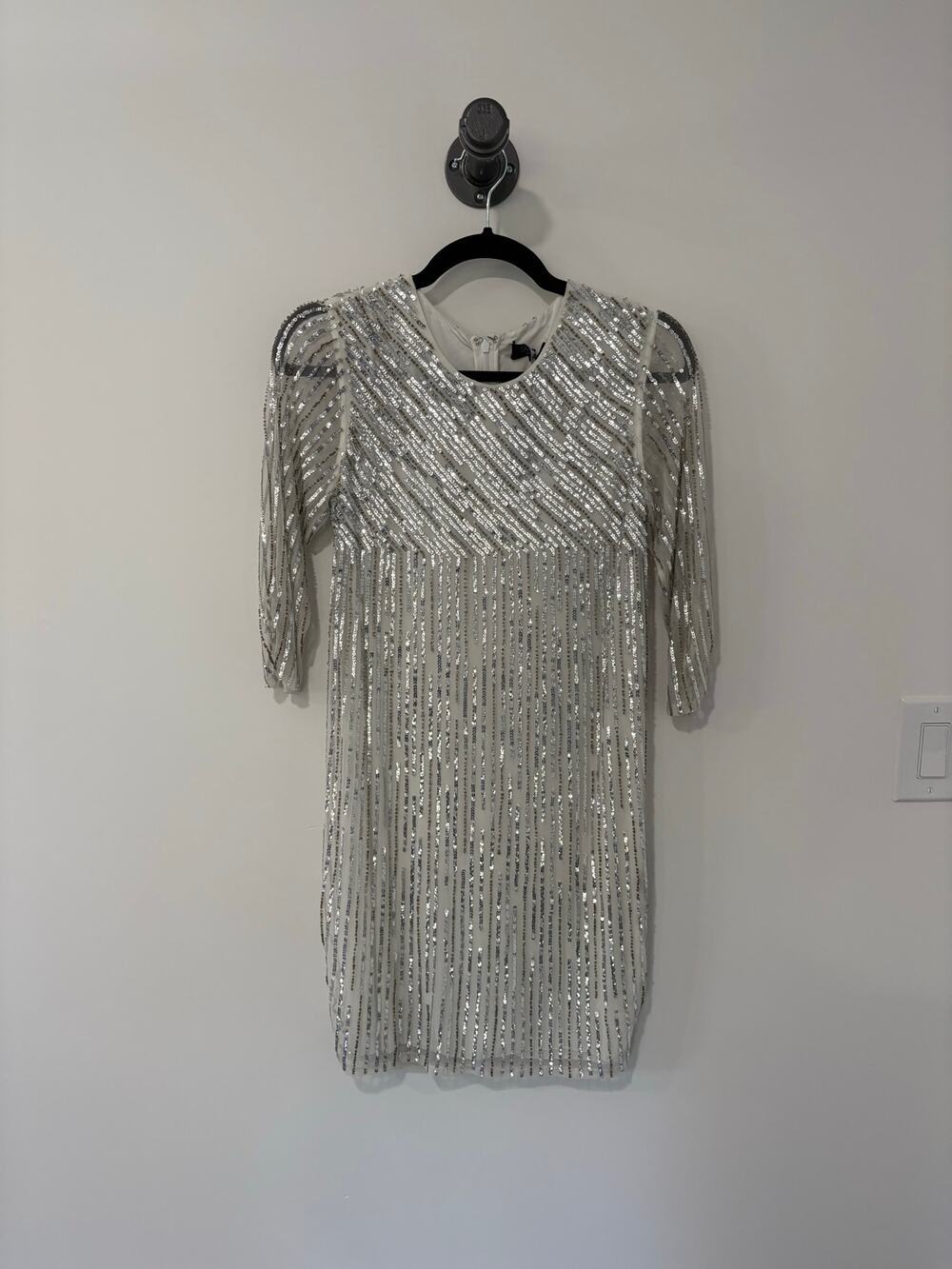 NWT Parker Petra Sequin Long Sleeve Dress Size 2